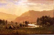 Albert Bierstadt, Figures_in_a_Hudson_River_Landscape